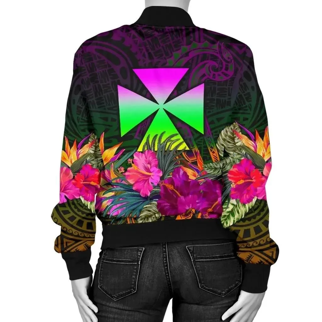 FamilyGater Jacket - Bomber Jacket Wallis and Futuna - Summer Hibiscus - BN15