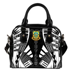 Tuvalu Shoulder Handbag - Polynesian Tattoo Black