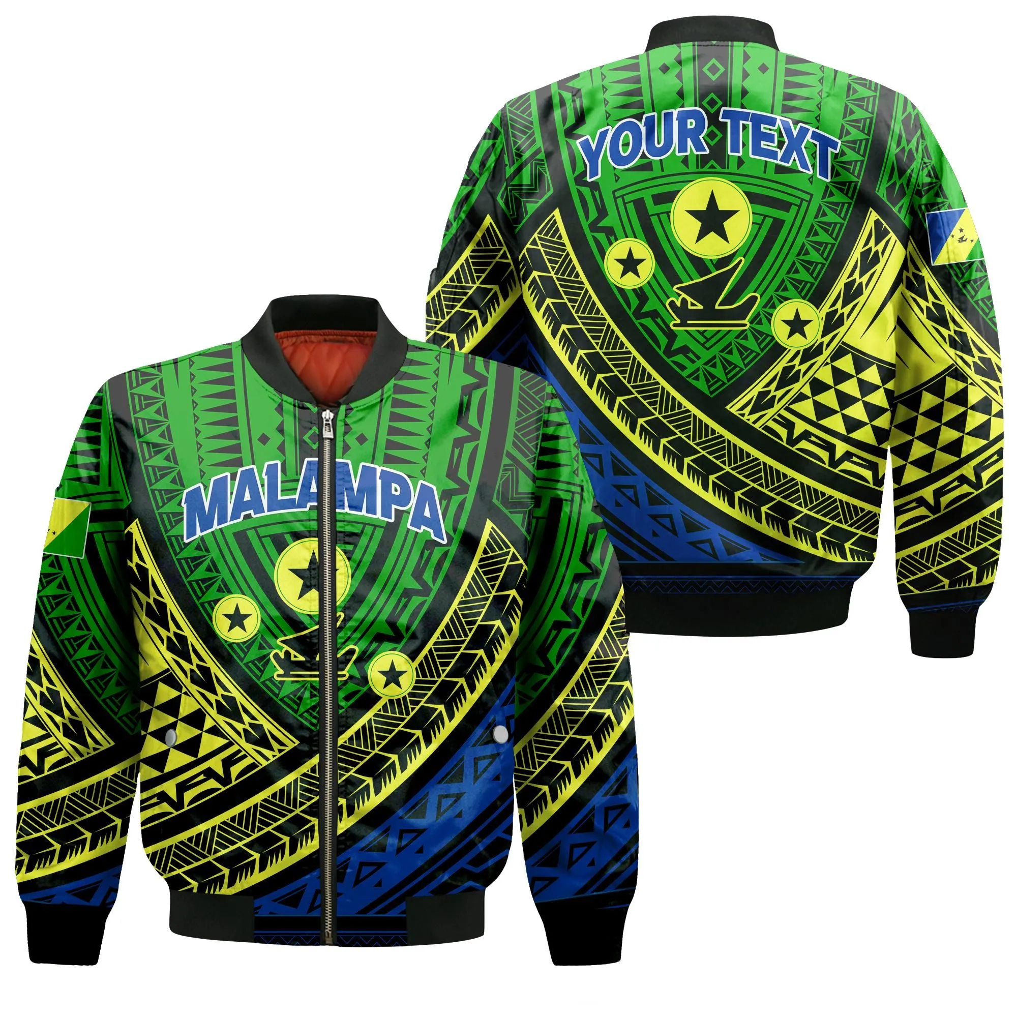 (Custom Personalised) Vanuatu Malampa Province Tribal Pattern Bomber Jacket - LT12