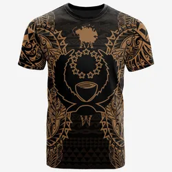 Pohnpei All Pohnpei Flag Map Polynesian Tattoo Gold Unisex 3D T-Shirt All Over Print ONCKY