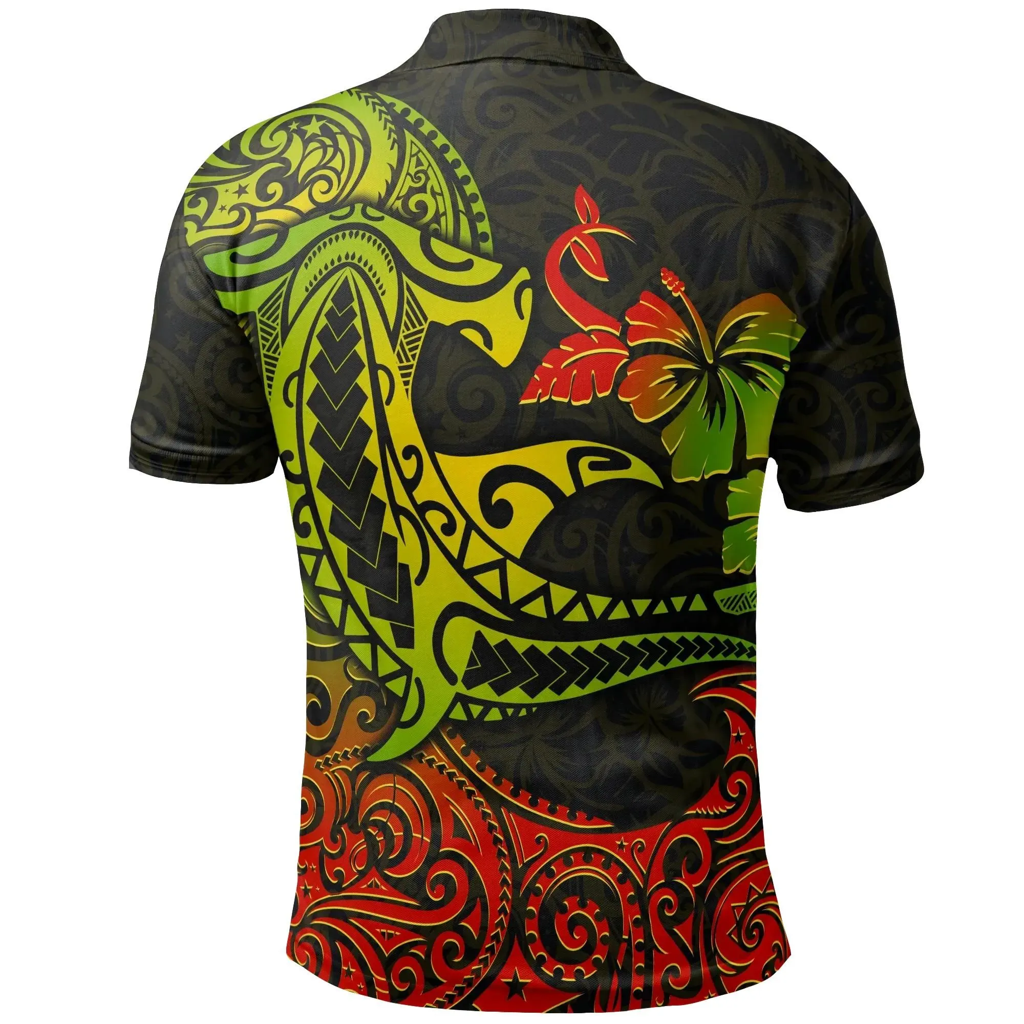 Alohawaii Shirt - Polo Shirt Hawaii Hammerhead Shark Polynesian Tattoo BN15