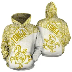 Tonga Hoodie - Tonga Coat of Arms In Turtle Polynesian Tattoo 070