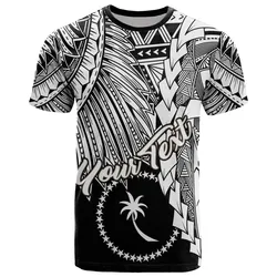 Chuuk Micronesia Custom Personalised T-Shirt - Tribal Wave Tattoo White