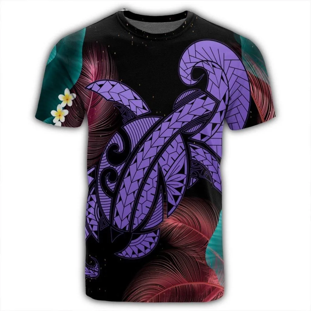 Hawaii Turtle Polynesian Tropical T-Shirt - Ghia Style Purple - AH