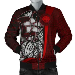 Federated States of Micronesia Mens Bomber Jackets Red - Turtle With Hook