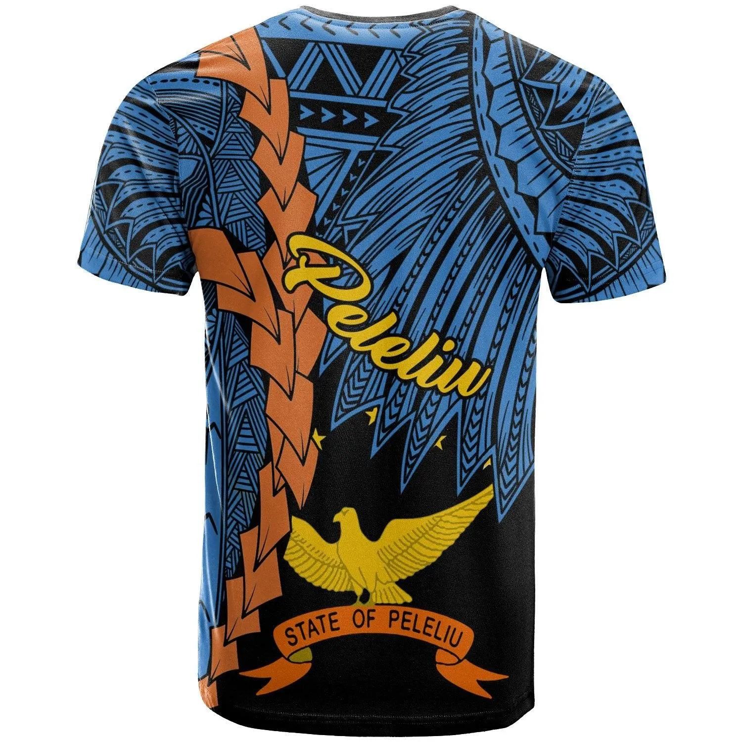 Palau Peleliu Polynesian T-Shirt - Tribal Wave Tattoo