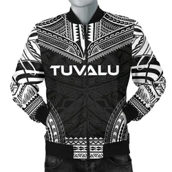 Tuvalu Polynesian Chief Mens Bomber Jacket - Black Version