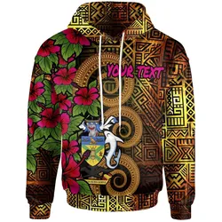 Solomon Islands Polynesian Custom Personalised Hoodie - Hibiscus Vintage