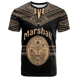 Marshall Islands T Shirt Best Tattoo Version Golden LT13