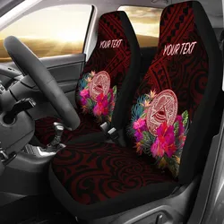 American Samoa Personalised Car Seat Covers - Coat Of Arm With Polynesian Patterns