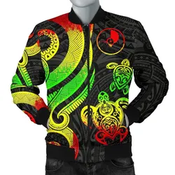 Yap Micronesian Men Bomber Jacket - Reggae Tentacle Turtle