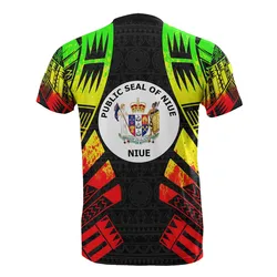 Niue T shirt - Niue Seal Polynesian Tattoo Reggae Style