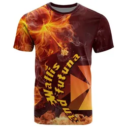 Wallis and futuna Polynesian T shirt - Fire Hibiscus