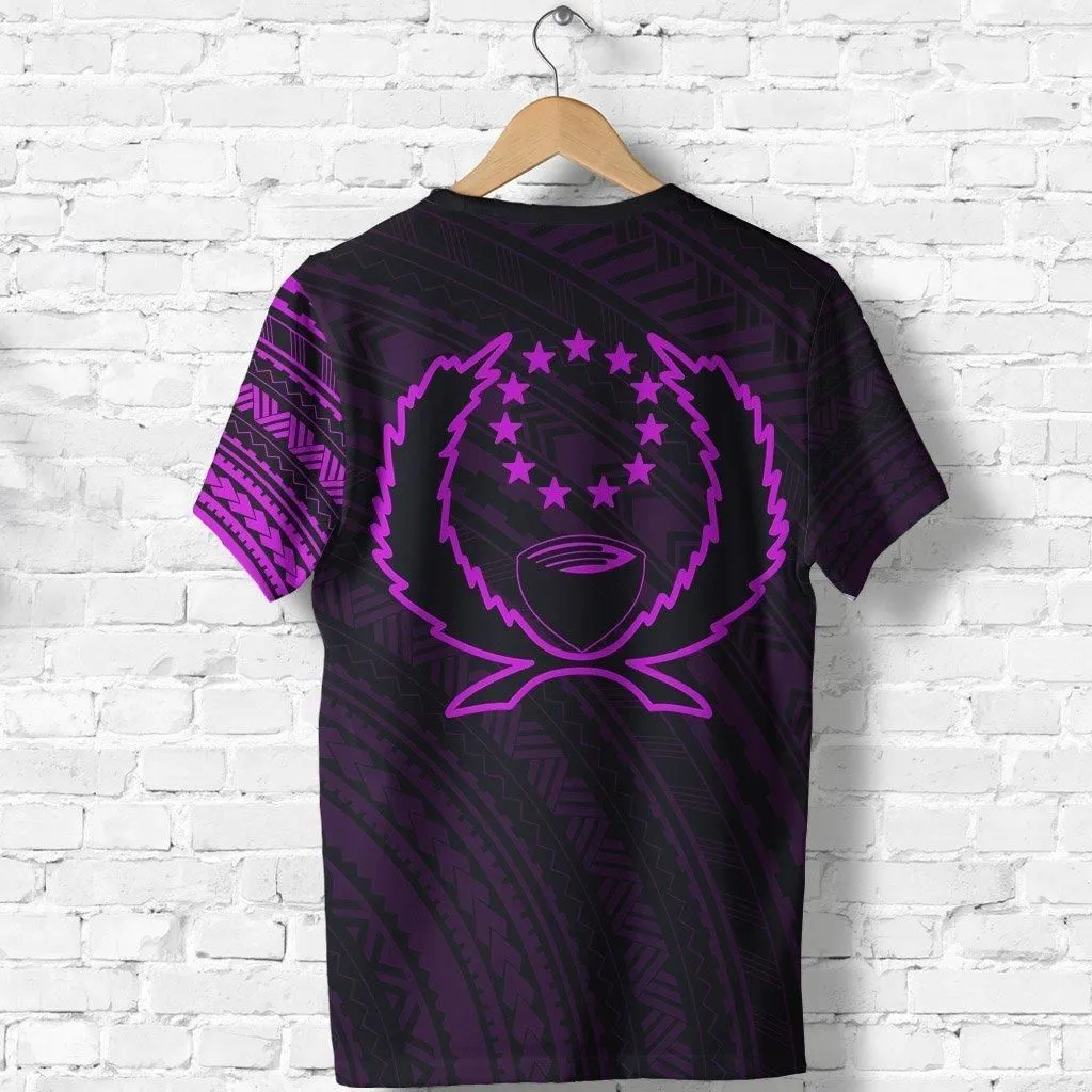 Pohnpei T shirt - Pohnpei Flag Tattoo Style Special Pink
