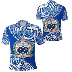 (Custom Personalised) Manu Samoa Rugby Polo Shirt Unique Vibes Coat Of Arms - White, Custom Text And Number