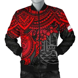 Tahiti Polynesian Bomber Jacket (Men) - Red Turtle - BN1518