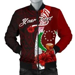 Pohnpei Micronesia Custom Personalised Mens Bomber Jacket - Coat Of Arm With Hibiscus
