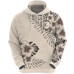 Cook Islands Hoodie The Beige Hibiscus No