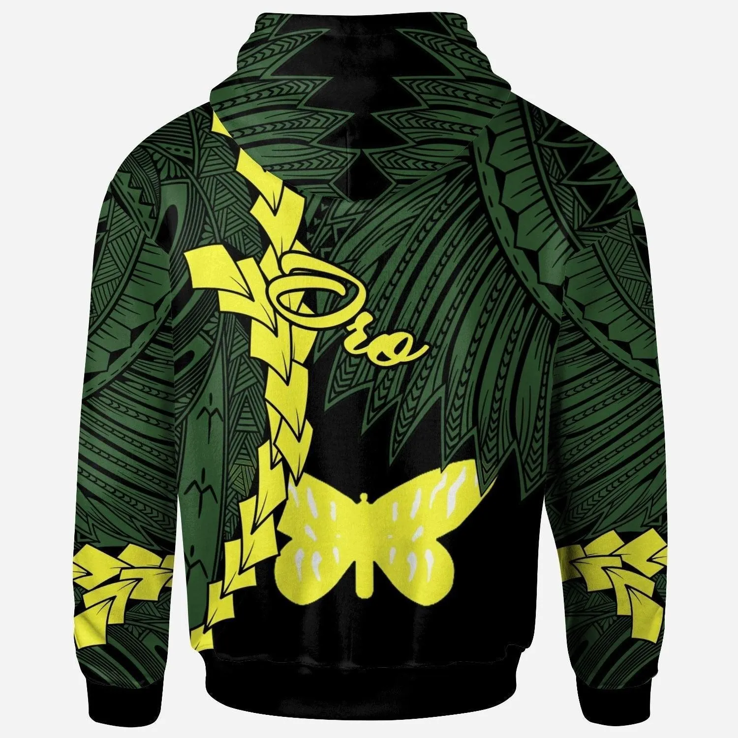 (Custom) Papua New Guinea Oro Province Polynesian Hoodie - Tribal Wave Tattoo