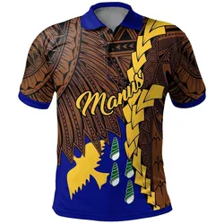 Papua New Guinea Manus Province Polynesian Polo Shirt - Tribal Wave Tattoo