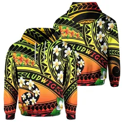LUDWIG Custom Hawaii Plumeria Polynesian Hoodie - Hope - AH JW