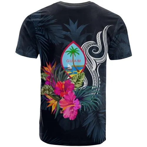 Guam Polynesian T shirt - Tropical Flower
