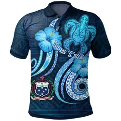[Custom] Soamoa Personalised Polo Shirts -Turtle and Tribal Tattoo Of Polynesian