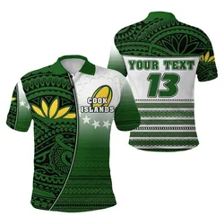 (Custom Personalised) Cook Islands Rugby Polo Shirt Impressive Version - Custom Text and Number