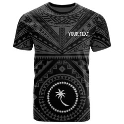 Chuuk Personalised T-Shirt- Chuuk Seal With Polynesian Tattoo Style ( Black)