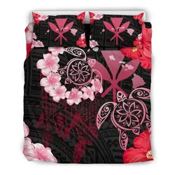 FamilyGater Home Set - Hawaii Dream Catcher Turtle Hibiscus Plumeria Polynesian - Bedding Set AH J2