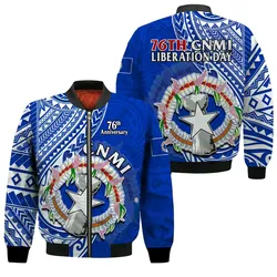 Northern Mariana Islands Bomber Jacket Happy 76th CNMI Liberation Day LT14