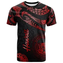 Hawaii Polynesian T-Shirt - Poly Tattoo Red Version