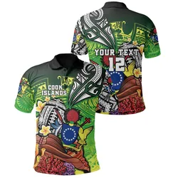 (Custom Personalised) Cook Islands Rugby Polo Shirt Ocean World Style