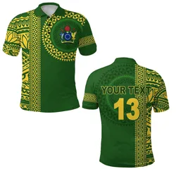 (Custom Personalised) Cook Islands Rugby Polo Shirt Notable - Custom Text and Number