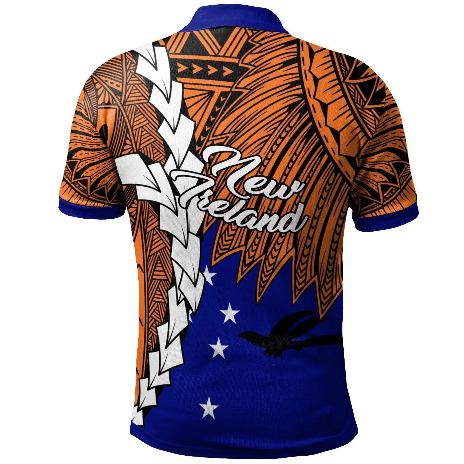 Papua New Guinea New Ireland Province Polynesian Custom Personalised Polo Shirt - Tribal Wave Tattoo