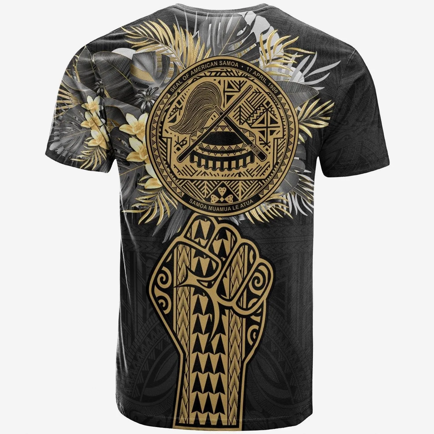 American Samoa Custom Personalized T shirt - Coat Of Arm Clenched Fist