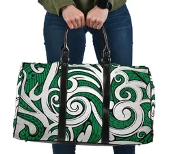 Polynesian Maori Ethnic Ornament Green Hawaii Travel Bag