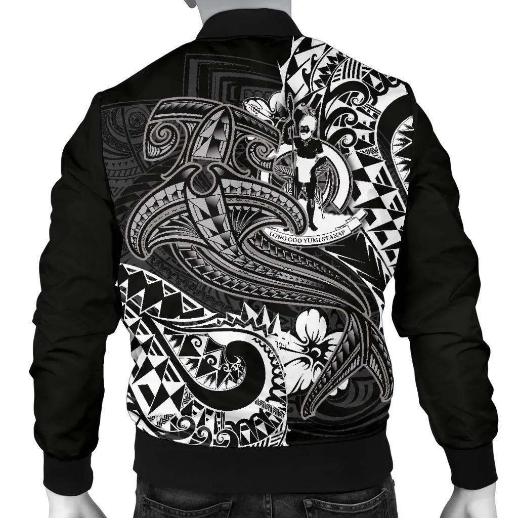 Alohawaii Jacket - Bomber Jacket Vanuatu -White Shark Tattoo - BN18