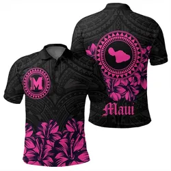 Maui Map Hibiscus Polynesian Polo Shirt - Lithe Style - AH
