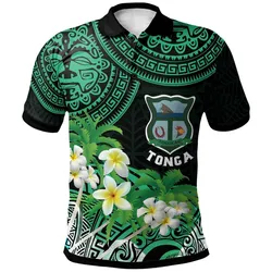 Tonga Custom Polo Shirt - Takuilau College with Polynesian Patterns and Plumeria Flower LT10