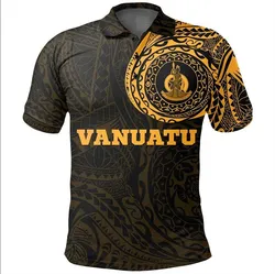 Vanuatu Province Polo Shirt Vanuatu Vanuatu Coat Of Arms Polynesian Tattoo LT9