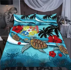Vibe Hoodie Tonga Turtle Bedding Sets - Hibiscus Turtle Deep Sea - PP01 - RLT20