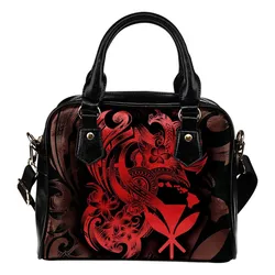 Polynesian Hawaii Shoulder Handbag - Kanaka Maoli Red Turtle