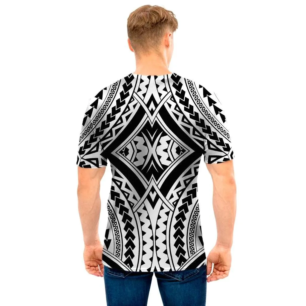 Maori Tribal Polynesian Tattoo Print Mens T-Shirt