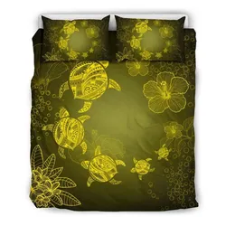Hawaii Polynesian Hibiscus Turtle Bedding Set Under Beach Yellow Ah J7 Dhc1712820Dd