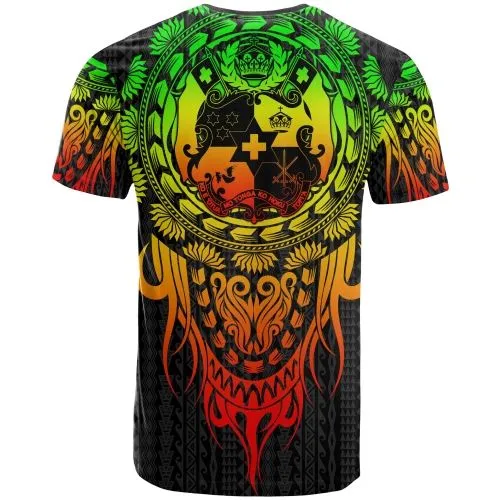 Tonga Polynesian T- Shirt - Tattoo Pattern With Seal - BN12