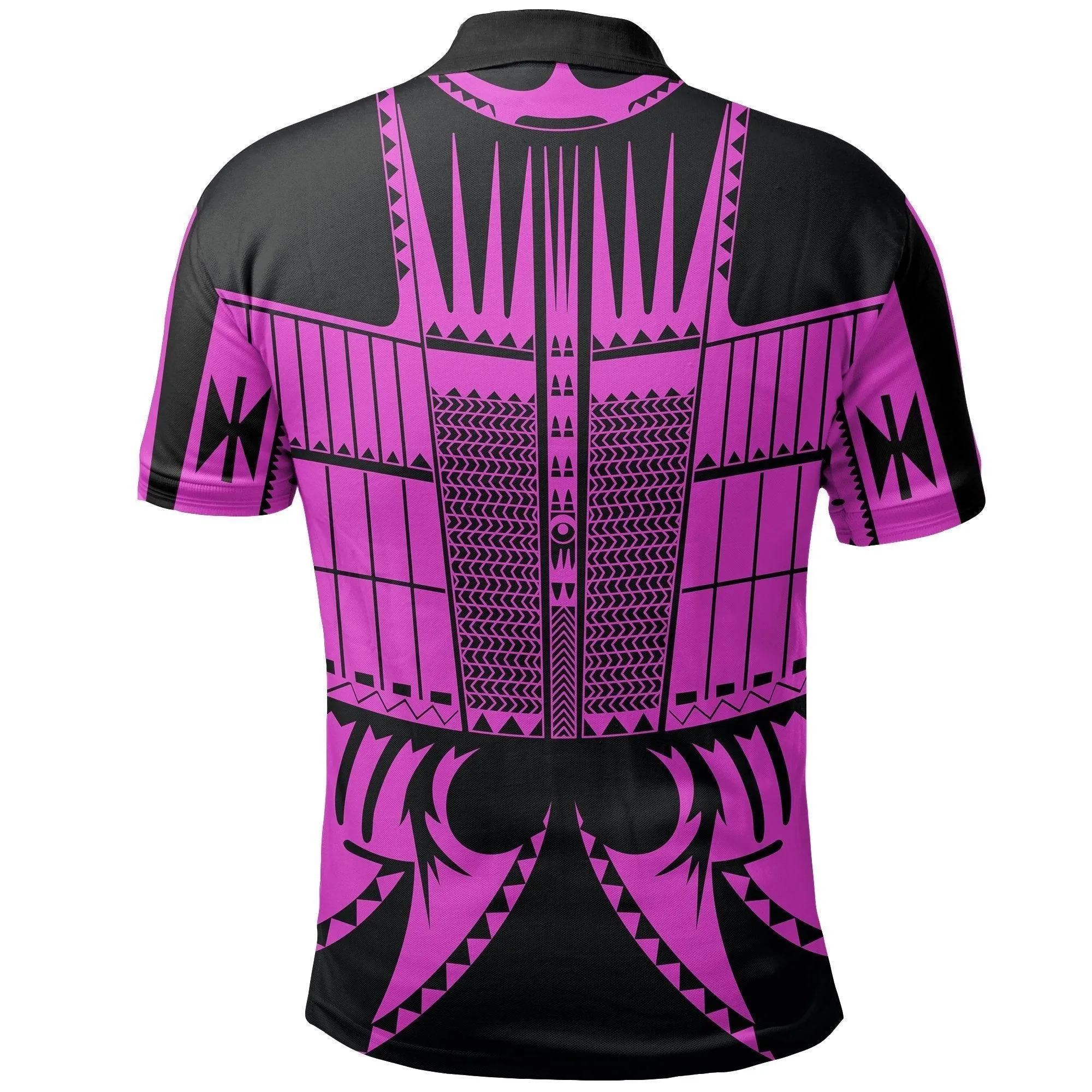 Warrior Yap Tattoo Polo Shirt Purple
