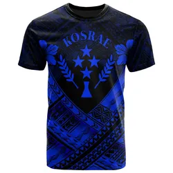 Kosrae Polynesian Personalised T-Shirts  - Kosrae Blue  Camisole Hibiscus Style - BN18