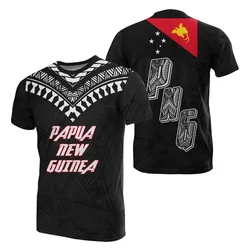 Papua New Guinea All Over T shirt - Papua New Guinea Flag Polynesian Tattoo Style