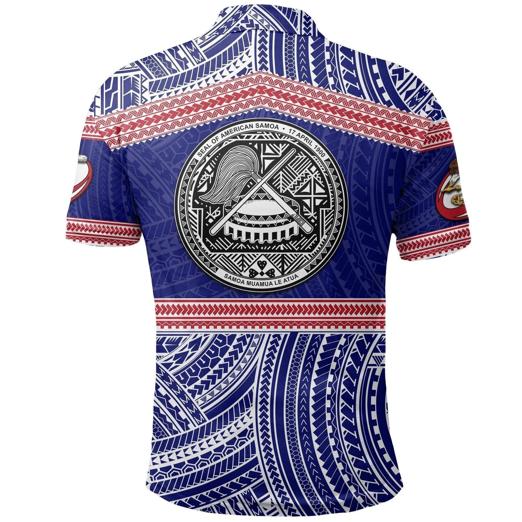 American Samoa Rugby Polynesian Patterns Polo Shirt